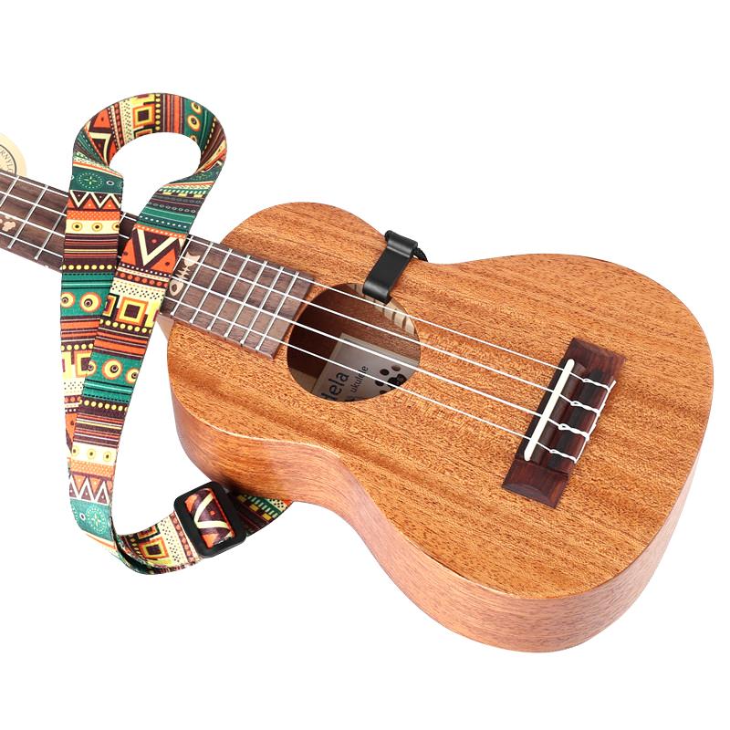 Adjustable Ukulele Strap with Colorful Abstract Design by HitMyNeed
