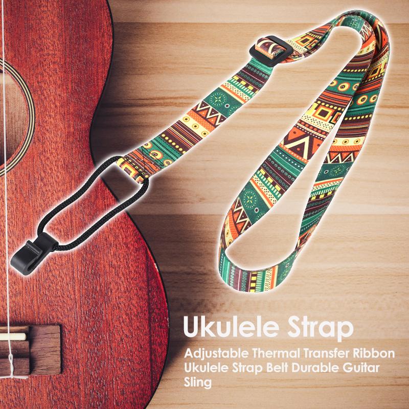 Adjustable Ukulele Strap with Colorful Abstract Design by HitMyNeed