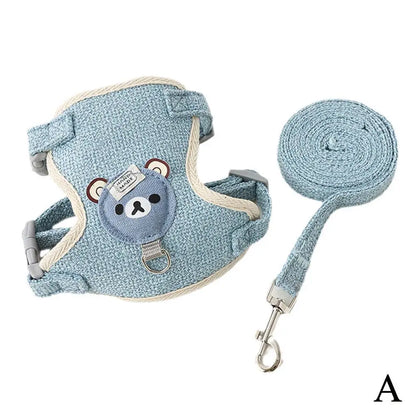 Adjustable Undershirt Harness Leash for Small Pets blue s by HitMyNeed