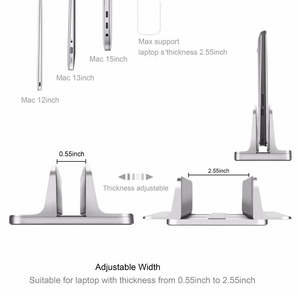Adjustable Vertical Laptop Desk Stand Holder by HitMyNeed