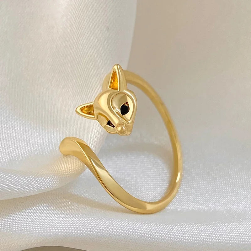Adjustable Vintage Fox Ring in Copper by HitMyNeed