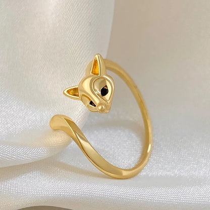 Adjustable Vintage Fox Ring in Copper by HitMyNeed