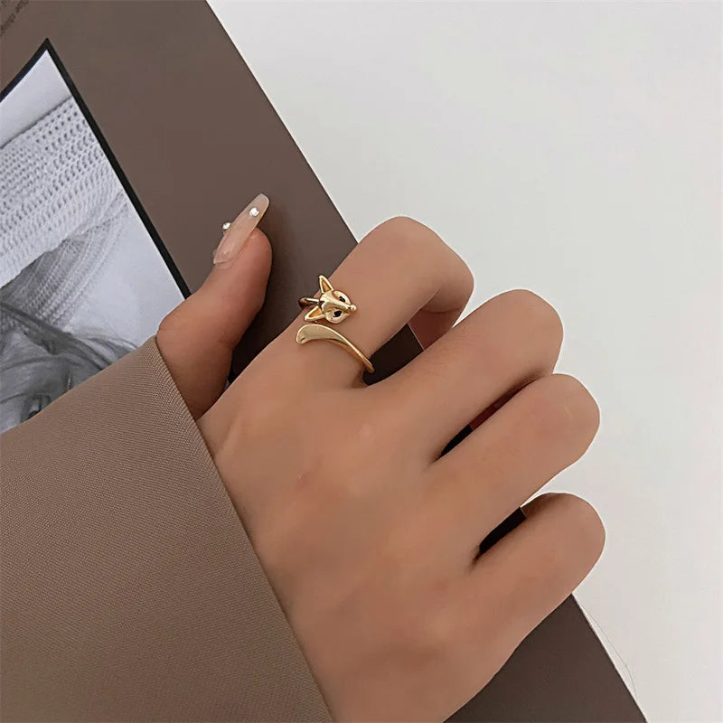 Adjustable Vintage Fox Ring in Copper by HitMyNeed
