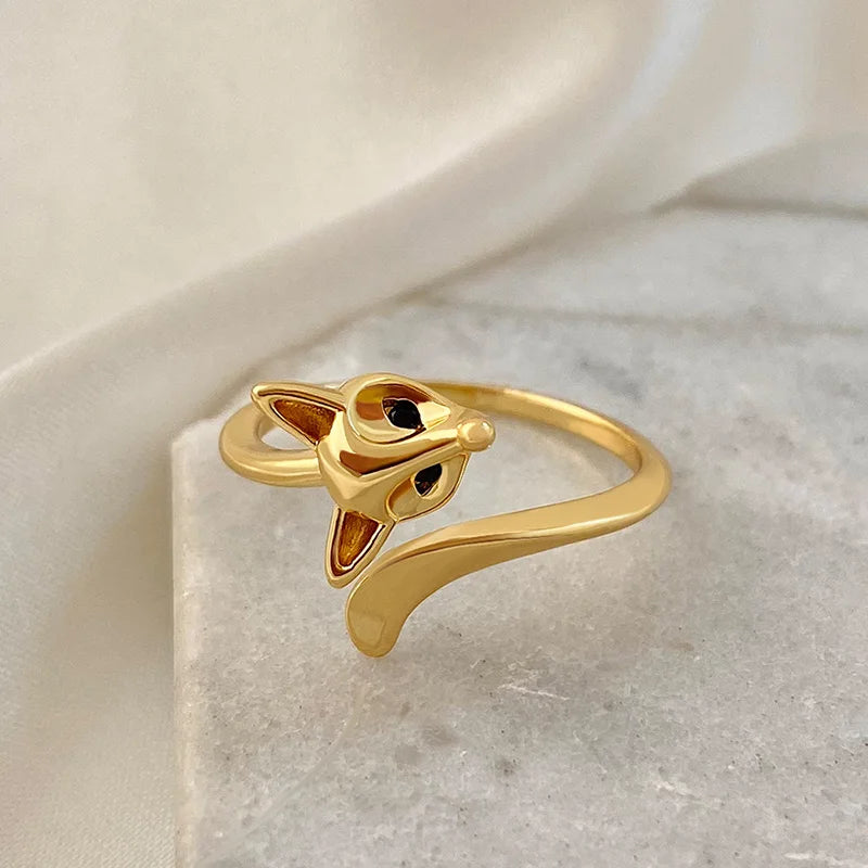 Adjustable Vintage Fox Ring in Copper by HitMyNeed