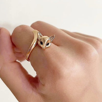 Adjustable Vintage Fox Ring in Copper fox-g by HitMyNeed