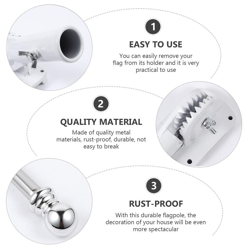 Adjustable Wall Mount Flag Pole with Bracket by HitMyNeed