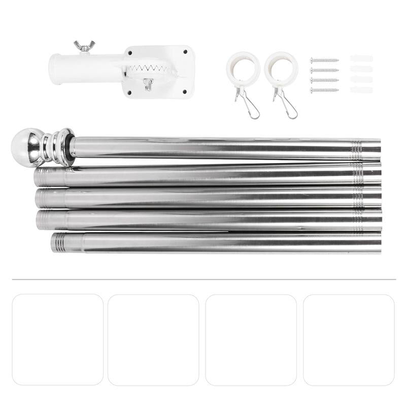 Adjustable Wall Mount Flag Pole with Bracket by HitMyNeed