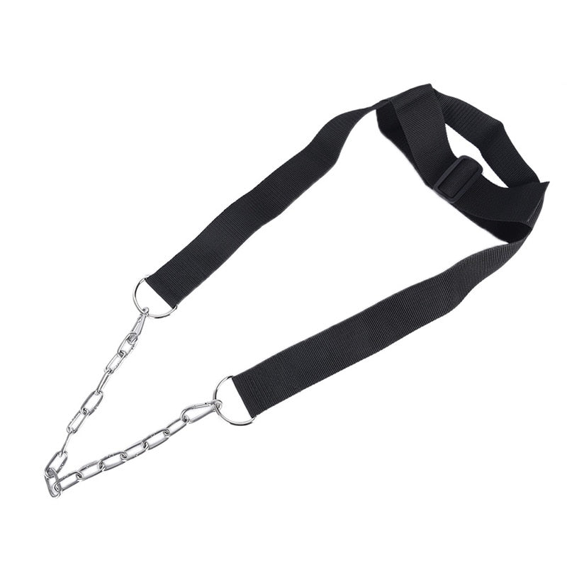 Adjustable Weight Lifting Head Harness with Chain by HitMyNeed