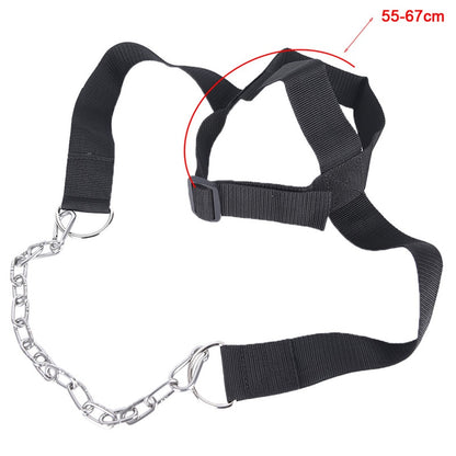 Adjustable Weight Lifting Head Harness with Chain by HitMyNeed