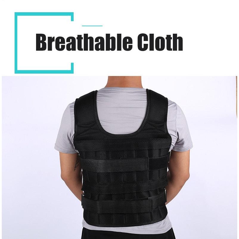 Adjustable Weighted Vest 30kg for Strength Training by HitMyNeed