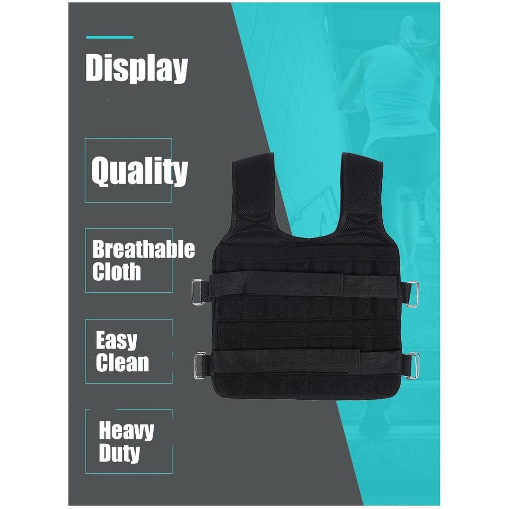 Adjustable Weighted Vest 30kg for Strength Training by HitMyNeed