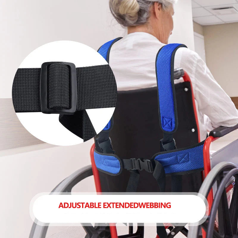 Adjustable Wheelchair Safety Belt with Fixing Straps by HitMyNeed