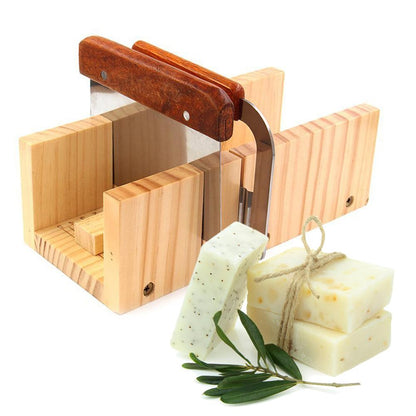 Adjustable Wooden Soap Bar Cutter with Ruler by HitMyNeed