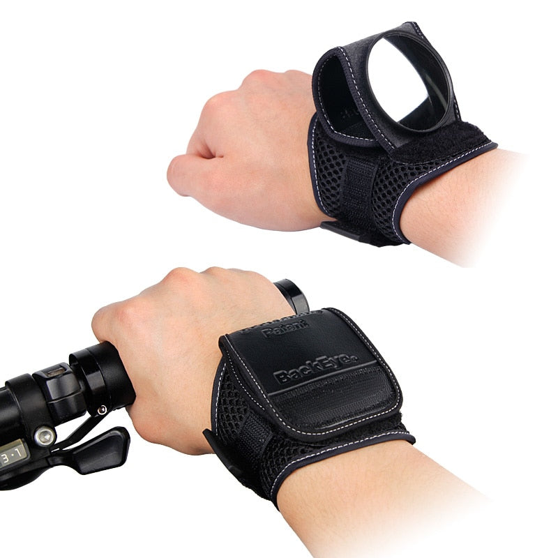 Adjustable Wrist Mirror with Strap for Cycling Safety by HitMyNeed