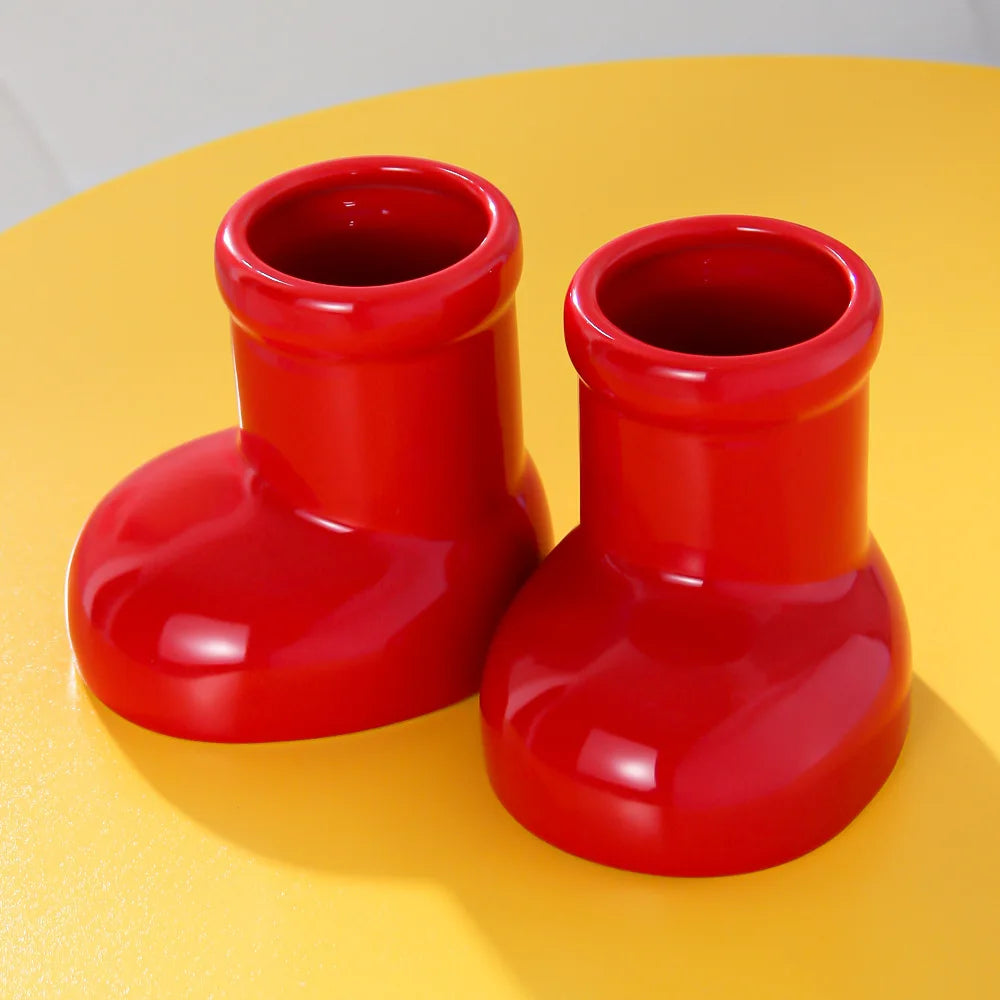Adorable Ceramic Boot Vase for Flowers & Décor by HitMyNeed