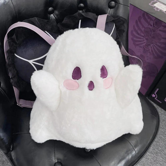 Adorable Plush Ghost Backpack for Kids and Adults by HitMyNeed