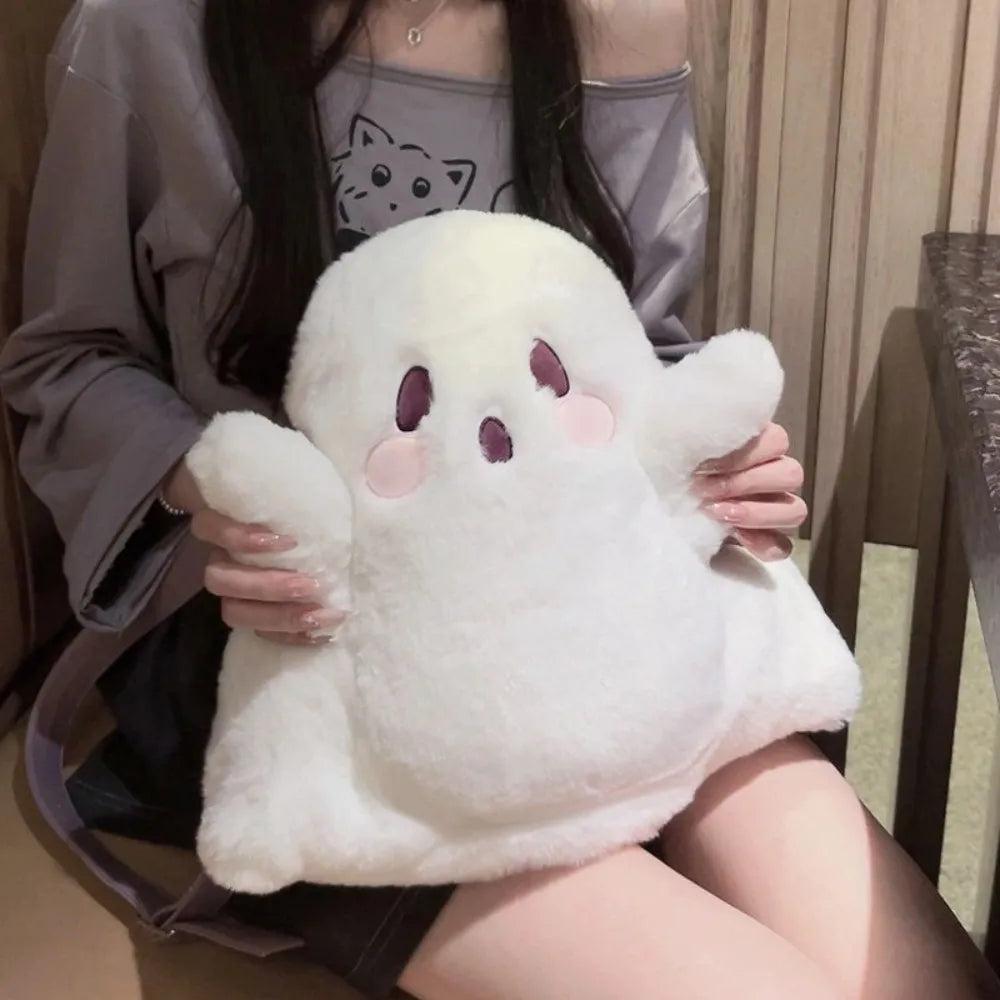 Adorable Plush Ghost Backpack for Kids and Adults by HitMyNeed