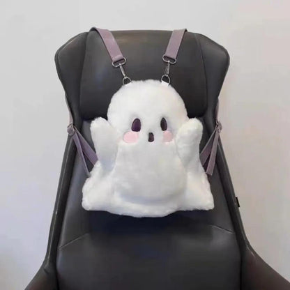 Adorable Plush Ghost Backpack for Kids and Adults by HitMyNeed