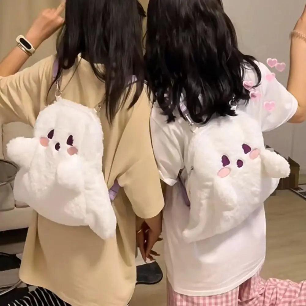 Adorable Plush Ghost Backpack for Kids and Adults by HitMyNeed