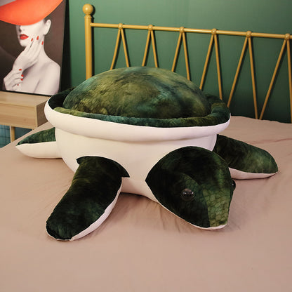 Adorable Tortoise Plush Toy - Soft Stuffed Animal 80cm green by HitMyNeed