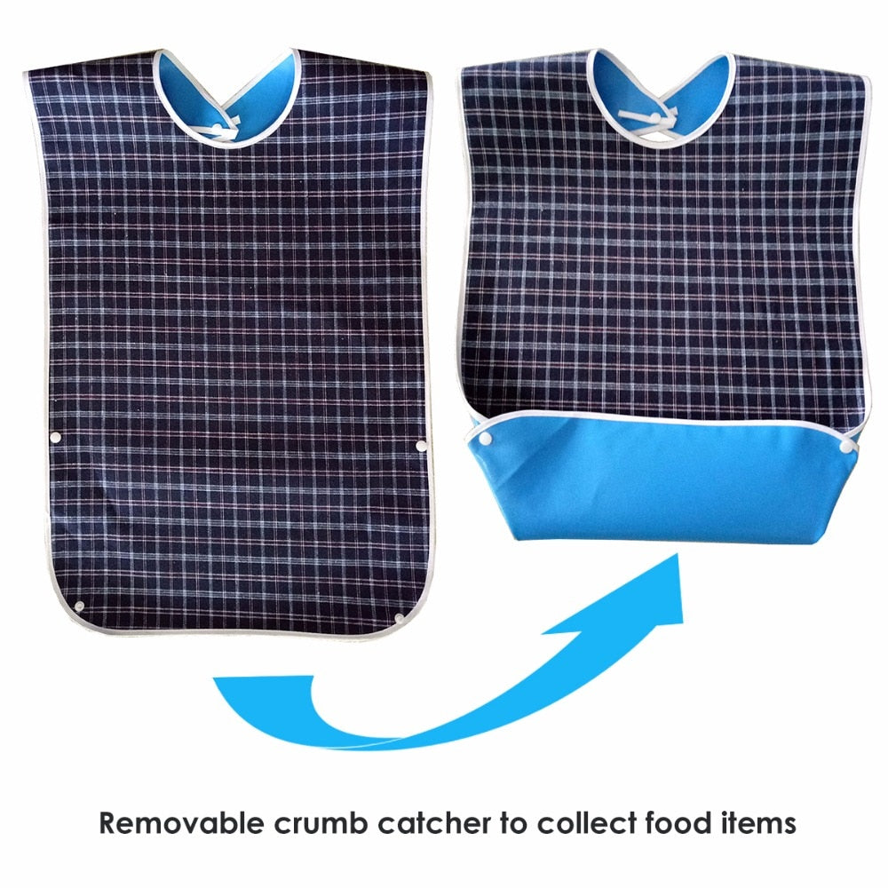 Adult Bibs with Crumb Catcher (Set of 3) by HitMyNeed