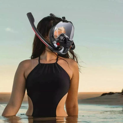 Adult Full Dry Double Tube Snorkeling Mask by HitMyNeed