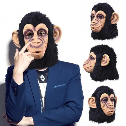 Adult Gorilla Monkey Latex Full Face Halloween Mask by HitMyNeed