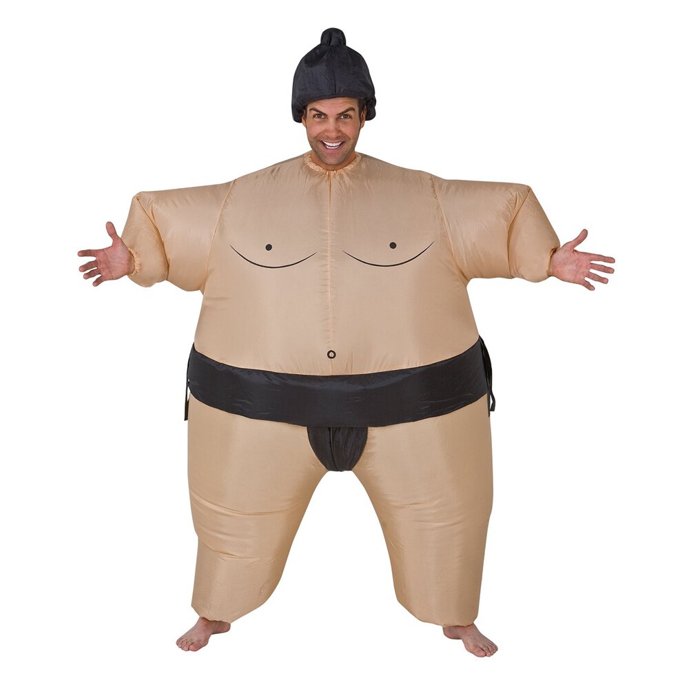 Adult Inflatable Sumo Wrestler Costume with Fan by HitMyNeed