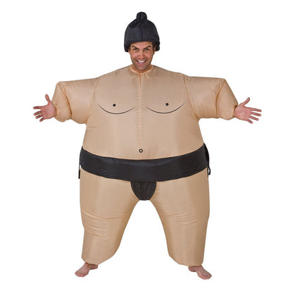 Adult Inflatable Sumo Wrestler Costume with Fan by HitMyNeed