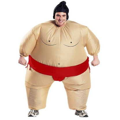 Adult Inflatable Sumo Wrestler Costume with Fan by HitMyNeed