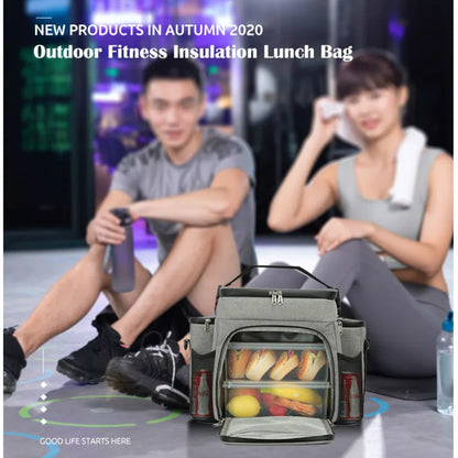 Adult Insulated Fitness Lunch Bag with Shoulder Strap by HitMyNeed
