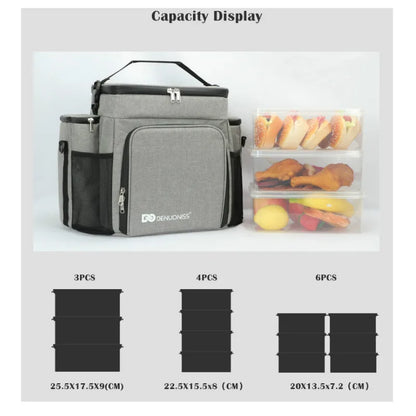 Adult Insulated Fitness Lunch Bag with Shoulder Strap by HitMyNeed