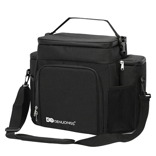 Adult Insulated Fitness Lunch Bag with Shoulder Strap black by HitMyNeed