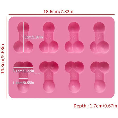Adult Silicone Penis & Torso Chocolate and Ice Mold by HitMyNeed