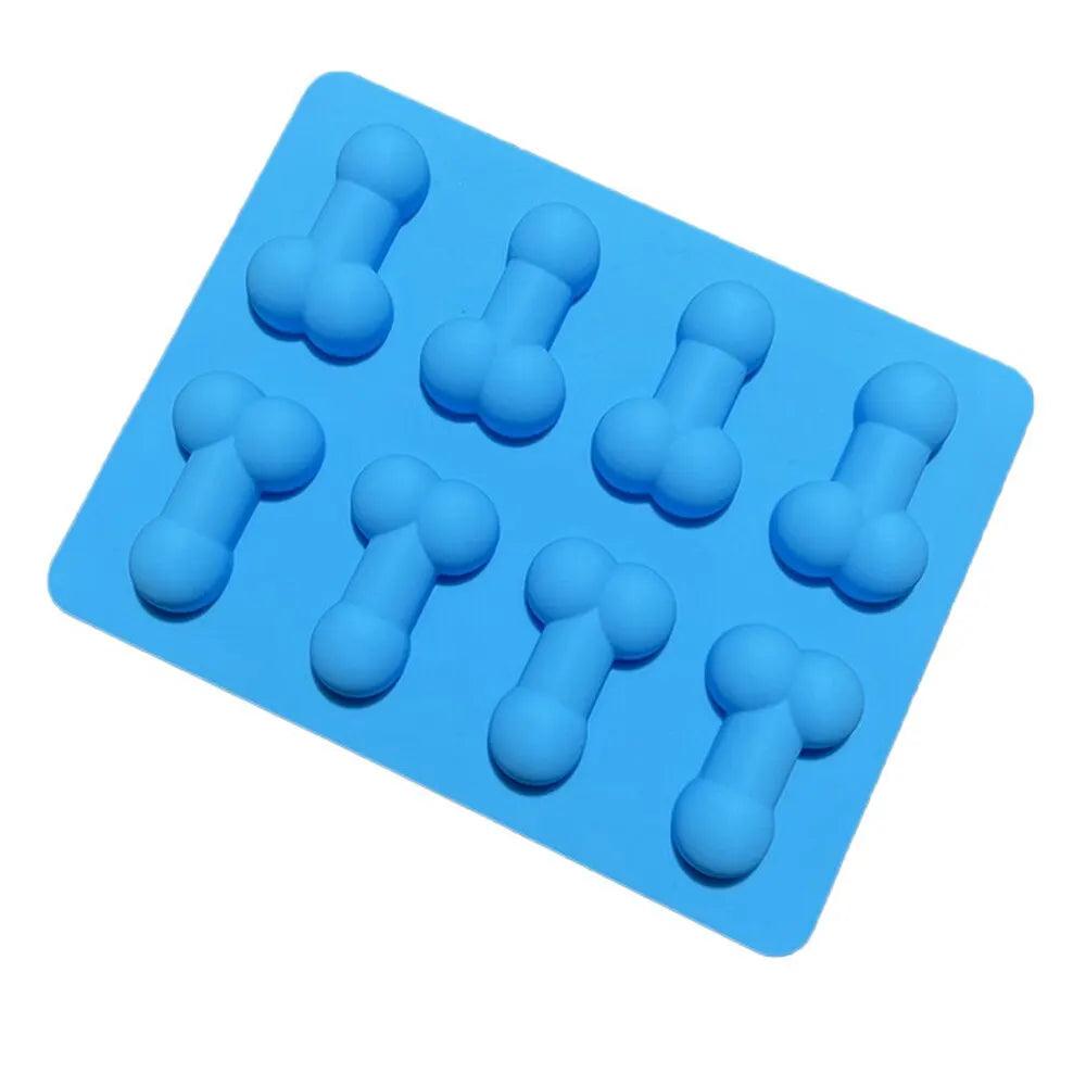 Adult Silicone Penis & Torso Chocolate and Ice Mold blue by HitMyNeed