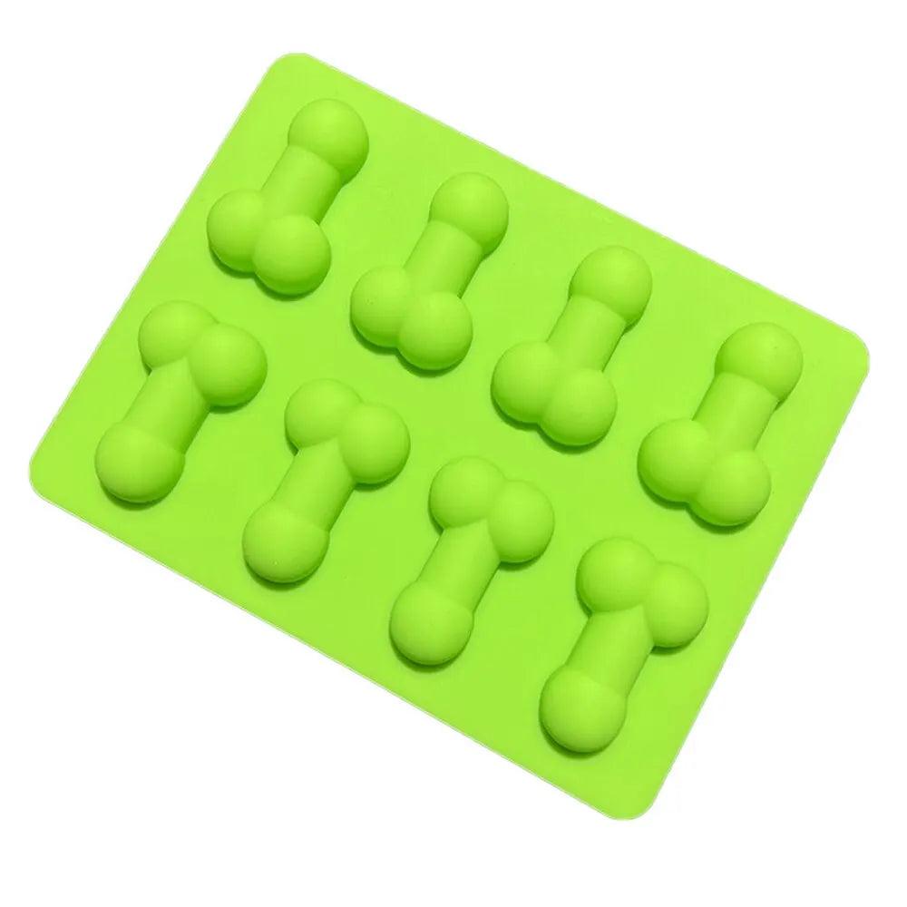 Adult Silicone Penis & Torso Chocolate and Ice Mold green by HitMyNeed