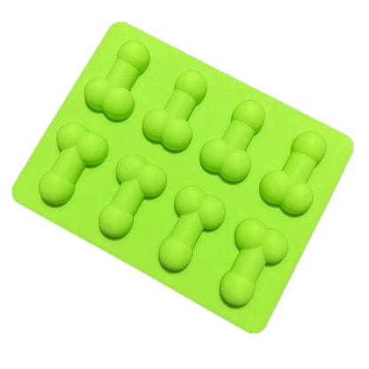 Adult Silicone Penis & Torso Chocolate and Ice Mold green by HitMyNeed