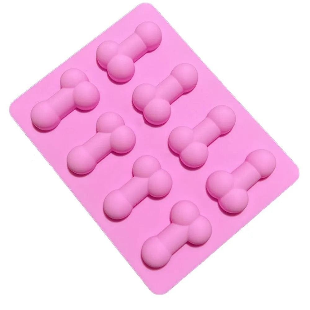 Adult Silicone Penis & Torso Chocolate and Ice Mold pink by HitMyNeed