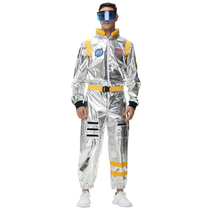 Adult Silver Astronaut Space Jumpsuit Costume by HitMyNeed