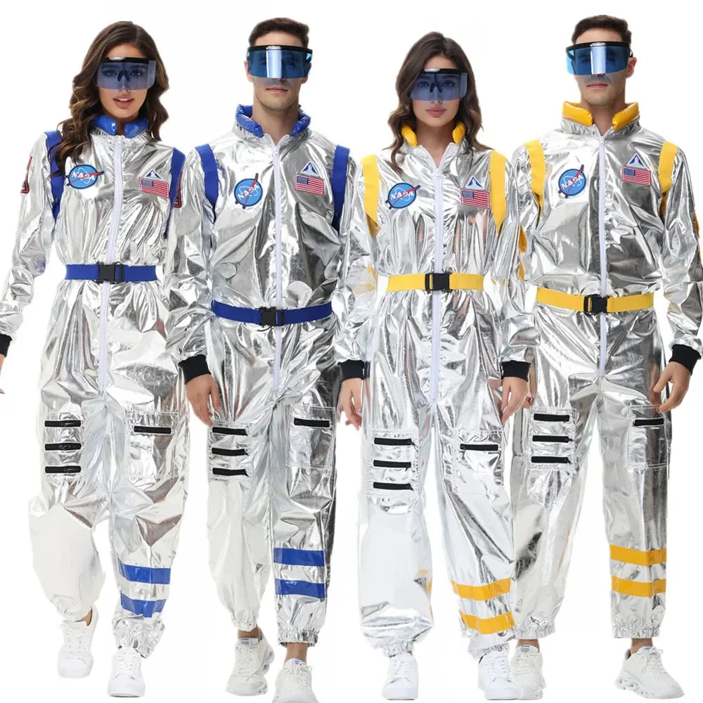 Adult Silver Astronaut Space Jumpsuit Costume by HitMyNeed