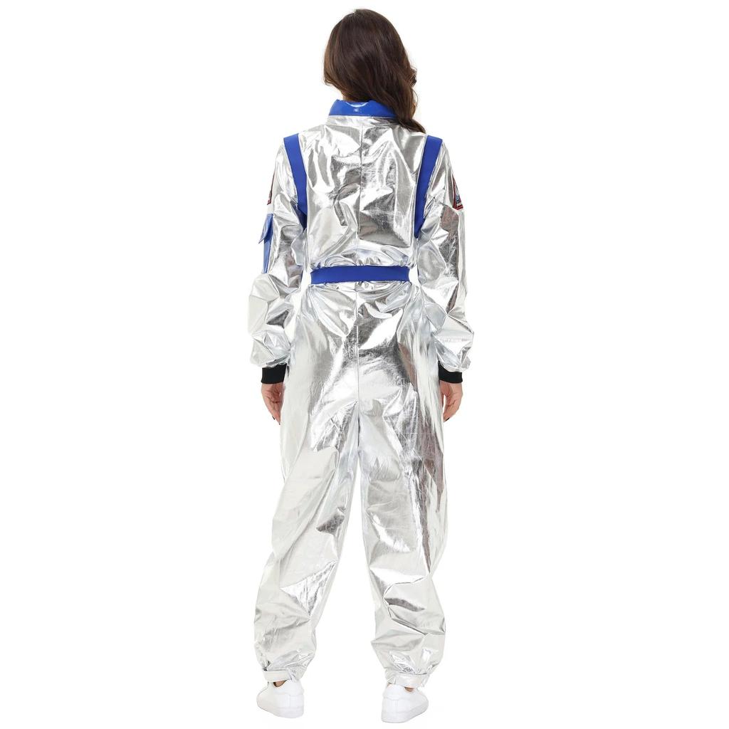 Adult Silver Astronaut Space Jumpsuit Costume by HitMyNeed