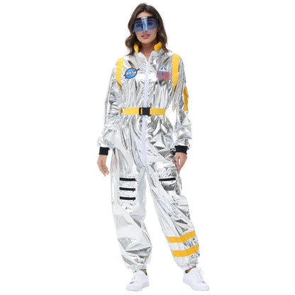 Adult Silver Astronaut Space Jumpsuit Costume by HitMyNeed