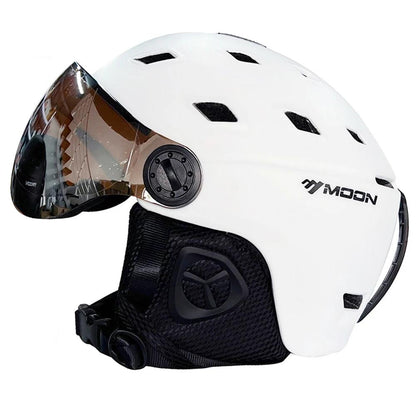 Adult Ski Helmet with Integrated Goggles PC+EPS Shell by HitMyNeed