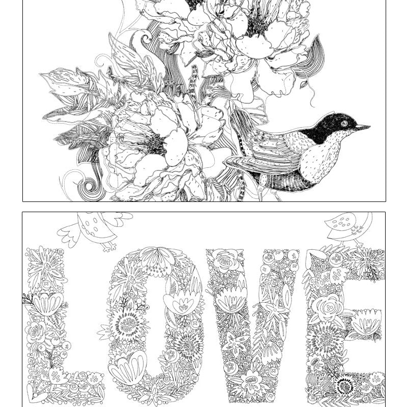 Adult Stress Relief Coloring Books Set (4 Pack) by HitMyNeed