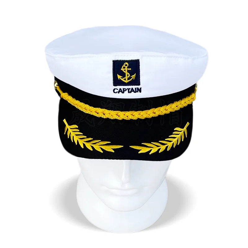 Adult Yacht Sailor Captain Hat Adjustable Unisex by HitMyNeed