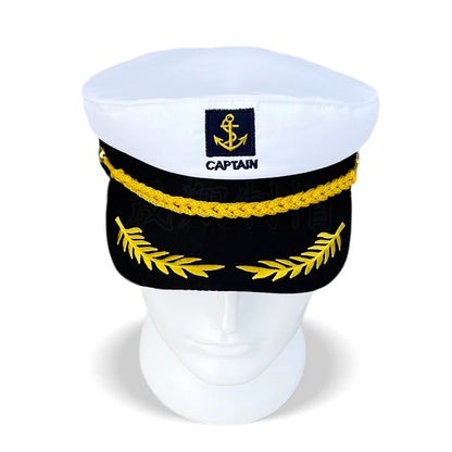 Adult Yacht Sailor Captain Hat Adjustable Unisex by HitMyNeed