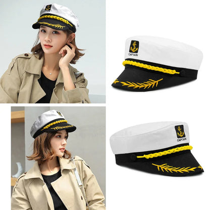 Adult Yacht Sailor Captain Hat Adjustable Unisex by HitMyNeed