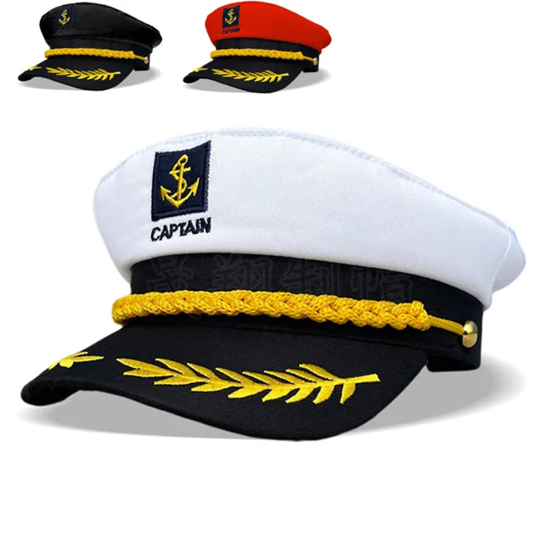 Adult Yacht Sailor Captain Hat Adjustable Unisex by HitMyNeed