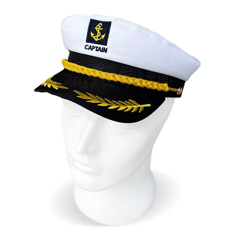 Adult Yacht Sailor Captain Hat Adjustable Unisex by HitMyNeed