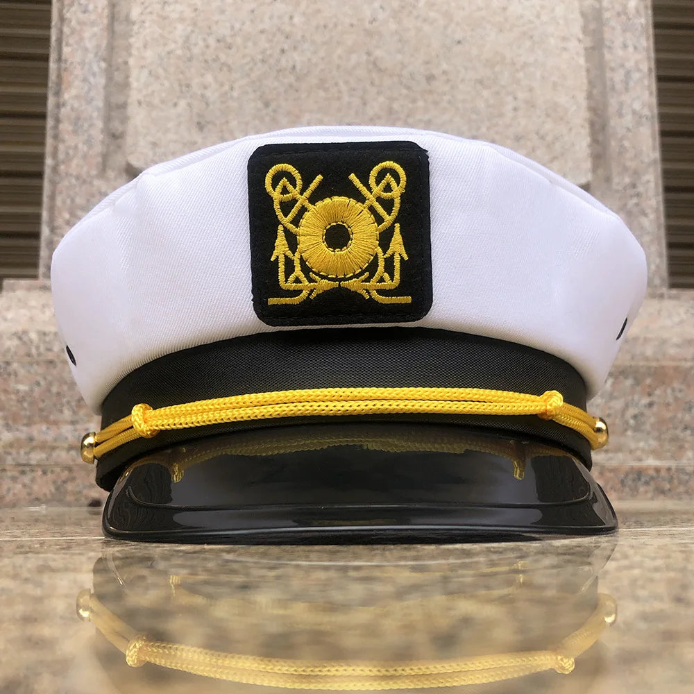 Adult Yacht Sailor Captain Hat Adjustable Unisex boutique-hat-173 by HitMyNeed